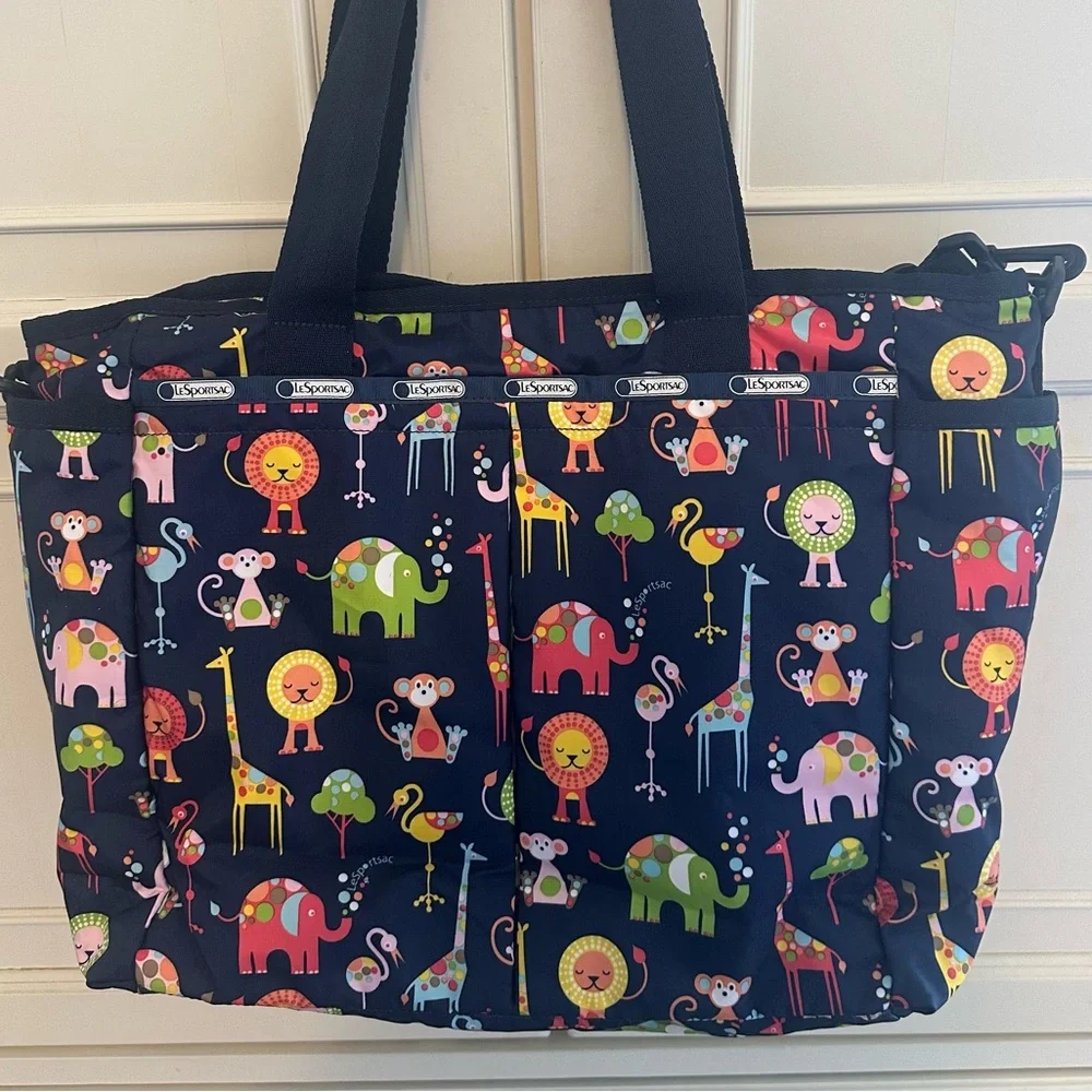 LeSportsac Zoo Cute Ryan Baby Diaper Convertible Tote Bag